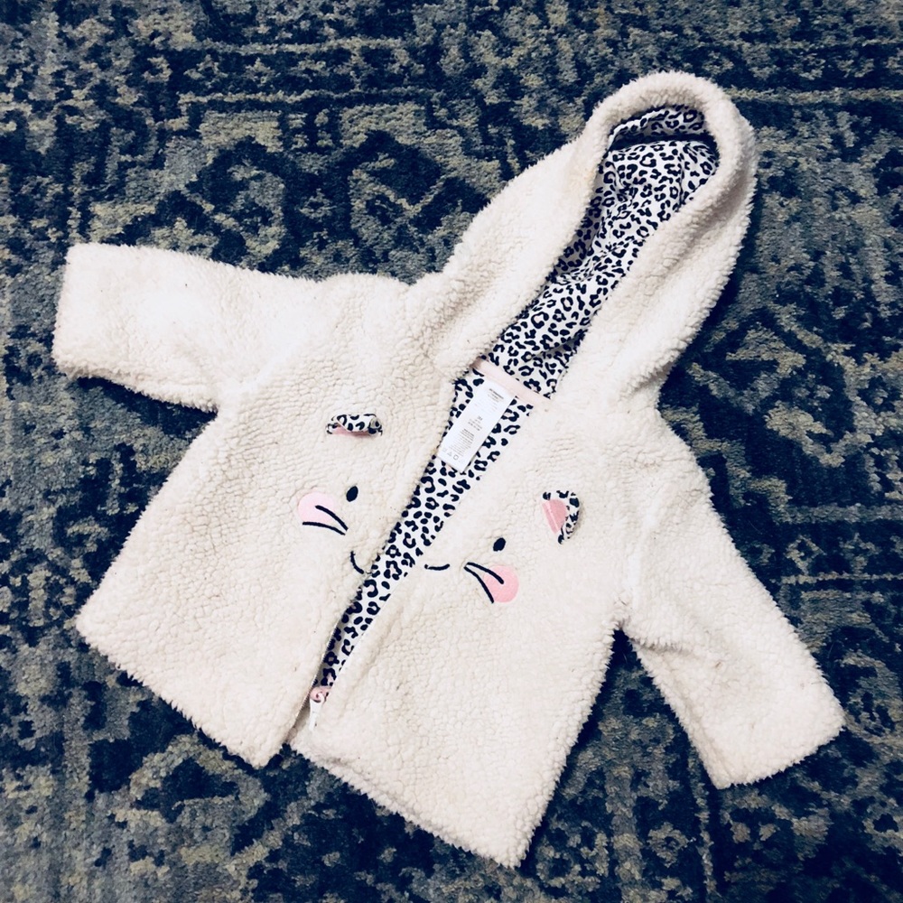 Plush kitten hoodie